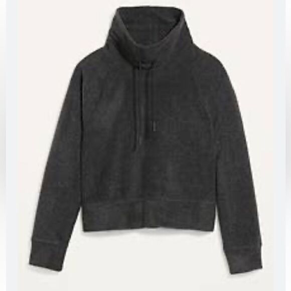 Old Navy Funnel Neck Cropped Microfleece Sweatshirt - Picture 6 of 6